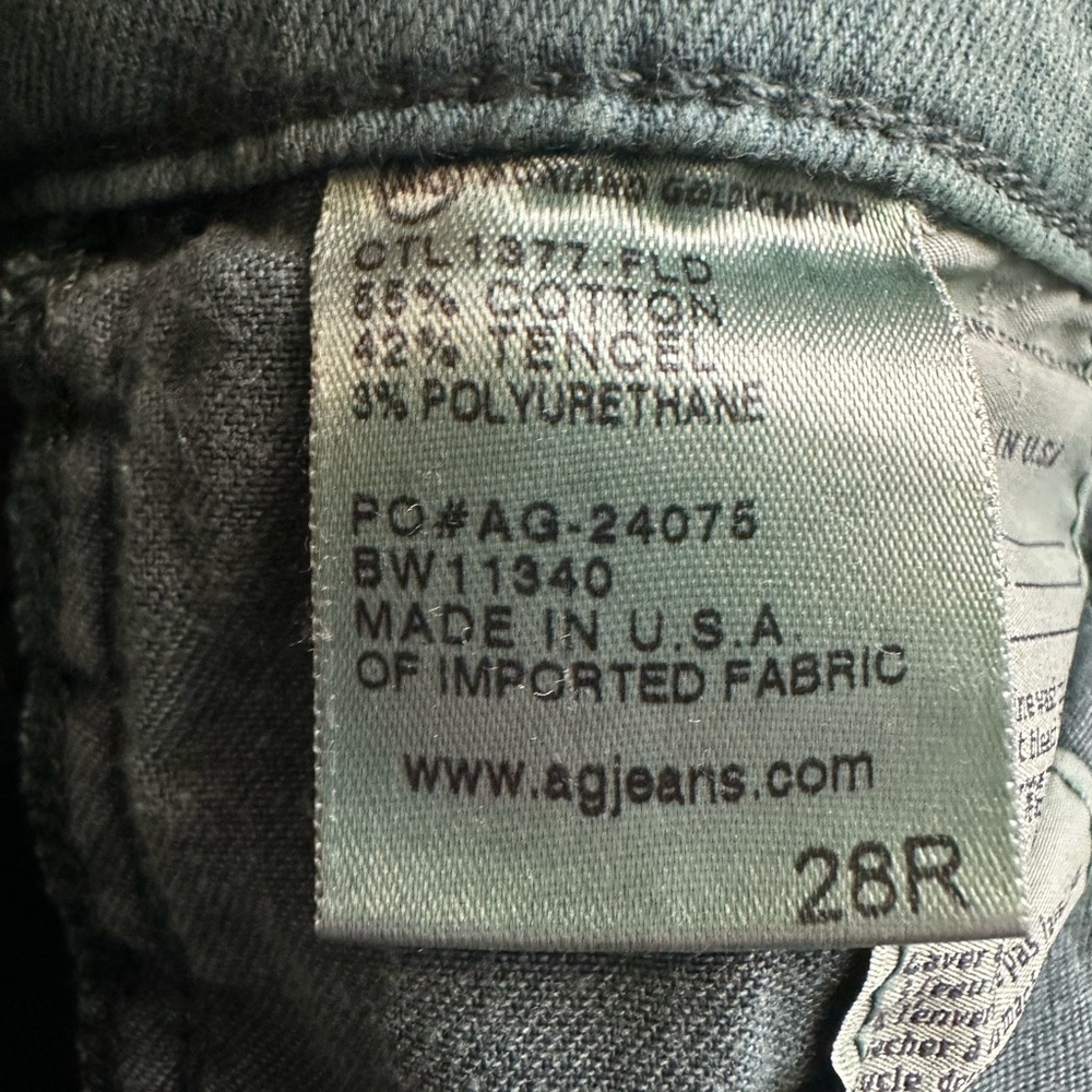 AG Adriano Goldschmied Stevie Jeans Slim Straight Ankle Green Size 28 - Picture 11 of 12
